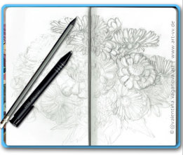 "BLUMEN" | Zeichnung | Bleistift | 21 x 25 cm | 10.02.2020