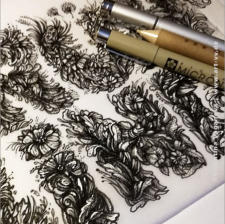 "FRÜHLING“ | Zeichnung | Fineliner | 24 x 14 cm | 26.09.2019