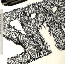  "SPRING" [FRÜHLING] | Zeichnung | Fineliner | 21 x 14 cm | 19.02.2017