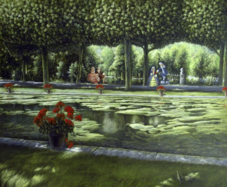 "alter Park mit Teich"