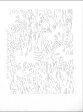 „Weiße Vogelblumen“ | Scherenschnitt | Papier | 210 x 29,7 cm | 2009