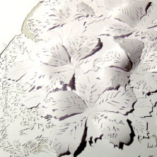 „Blumen-01“ | Scherenschnitt | Papier | 25 x 35 cm | Fragment | 2009