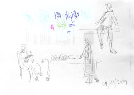 "Geschichten vom Pathologen" | Skizze | Zeichnung | Bleistift auf Papier | 29,7 x 42 cm | 01.11.2019