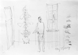 "DEMONS AN BAUM" | Skizze | Zeichnung | Bleistift auf Papier | 29,7 x 42 cm |18.11.2019