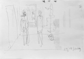 "DEMONS AN BAUM" | Skizze | Bleistift auf Papier | 29,7 x 42 cm | 24.11.2019