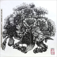 "BLUMEN" 01| Zeichnung | Fineliner | 30 x 30 cm | 08.06.2020