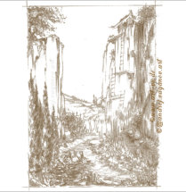 "Landschaft-01" | Zeichnung | Silberstift auf Papier | 15 x 10.5 cm | 2009
